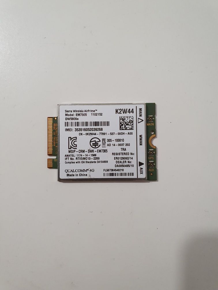 Modem WWAN K2W44 Dell DW5809e LTE E5450 E7450 E7250