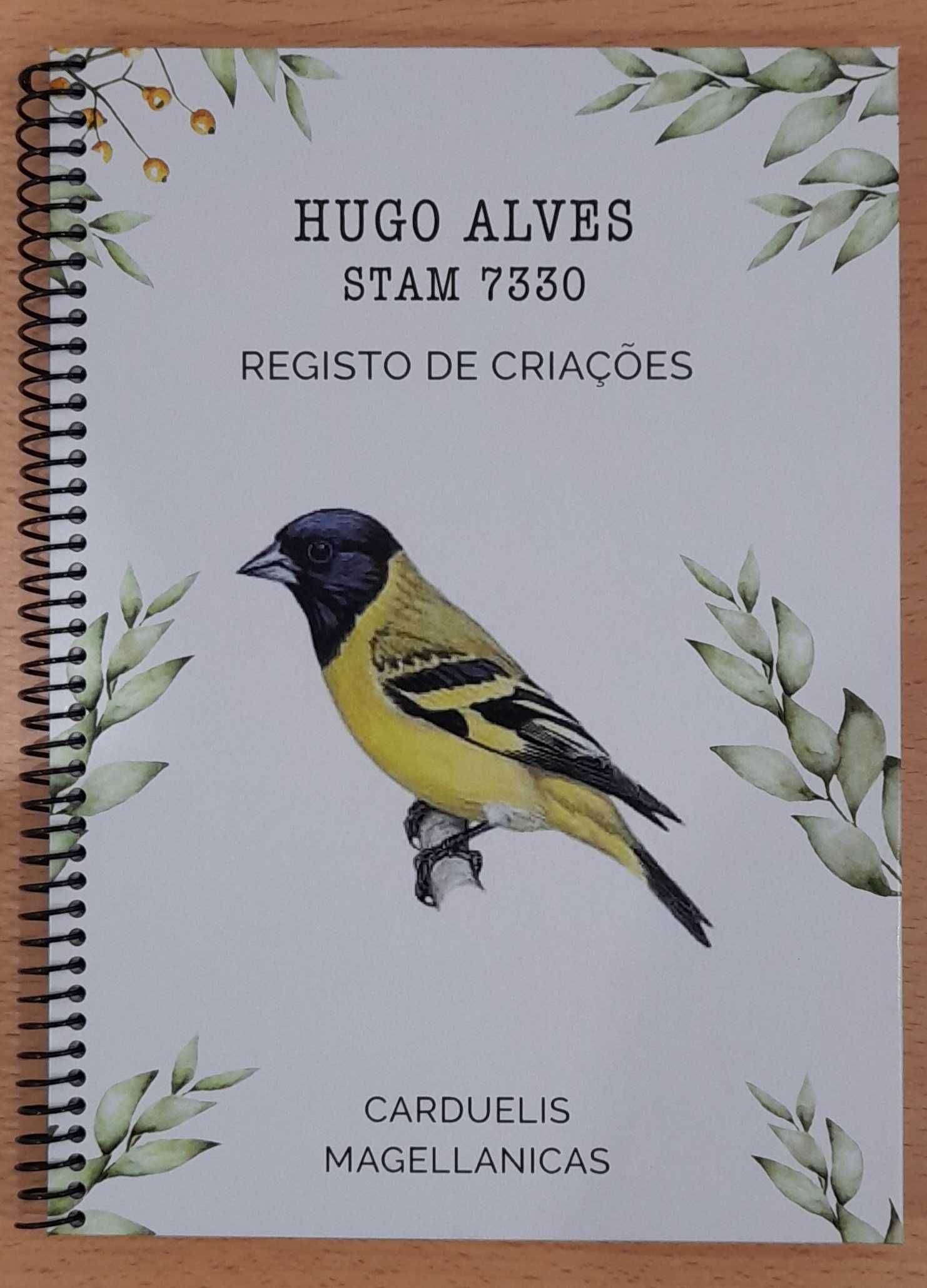 Cadernos Personalizados - Registo de Criações de Aves