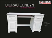 Białe Biurko 140` (2D-2s) LONDYN White OAK Klasa BEKAS MEBLE Producent