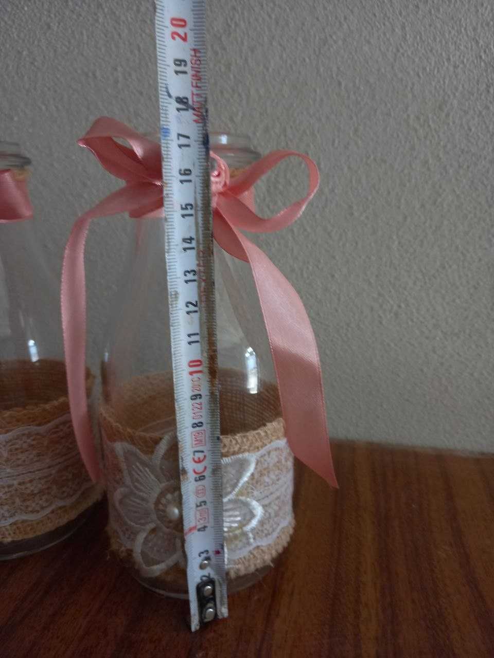 conjunto de 3 frascos decorativos