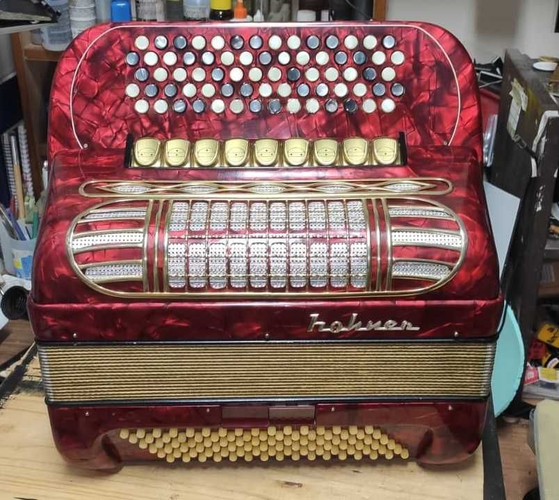 Hohner 3ª voz, 96 baixos.Made in Germany, acordeão, accordion