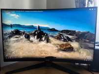 Monitor Asus 31,5" VG32VQ1BR  zakrzywiony, uszkodzona matryca