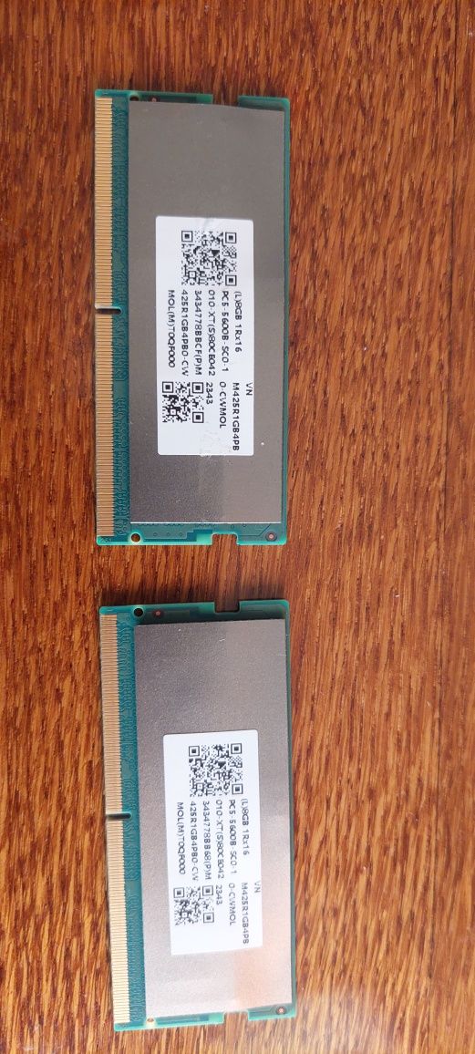 16 ГБ помʼяті DDR5 для ноутбука