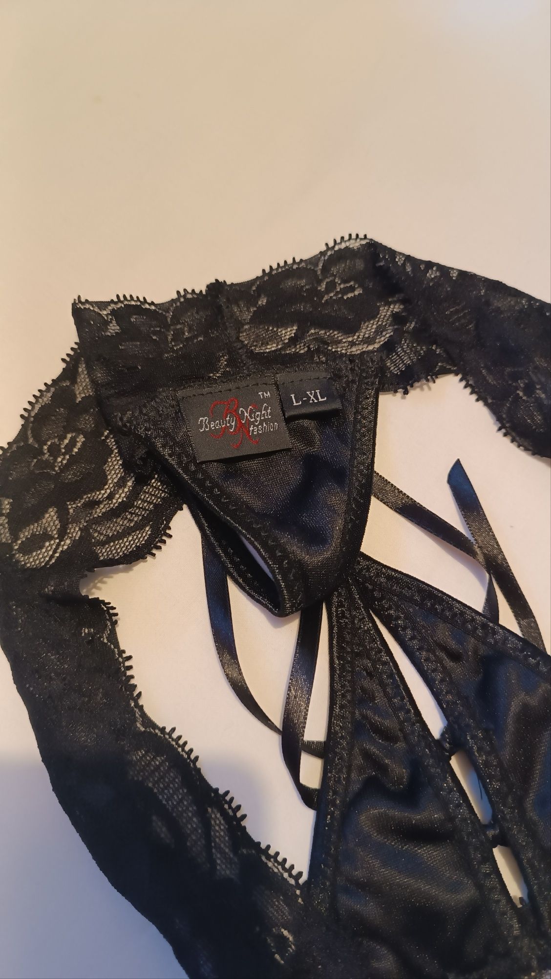 Conjunto Lingerie Preta. Soutien Cueca. L/XL