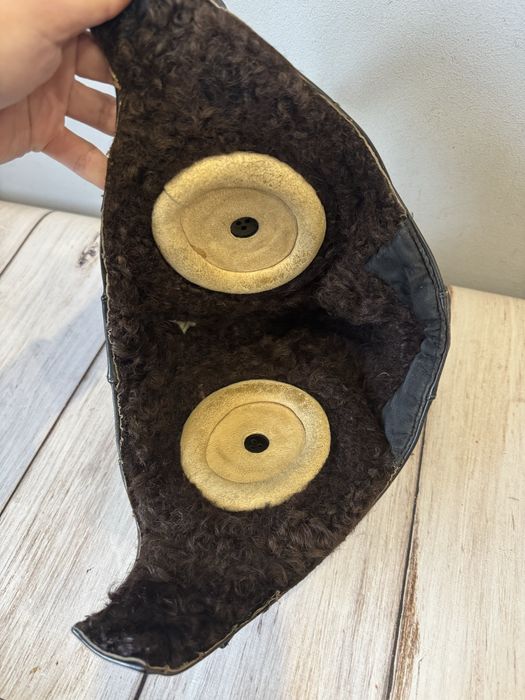 Кожаный зимний шлемофон