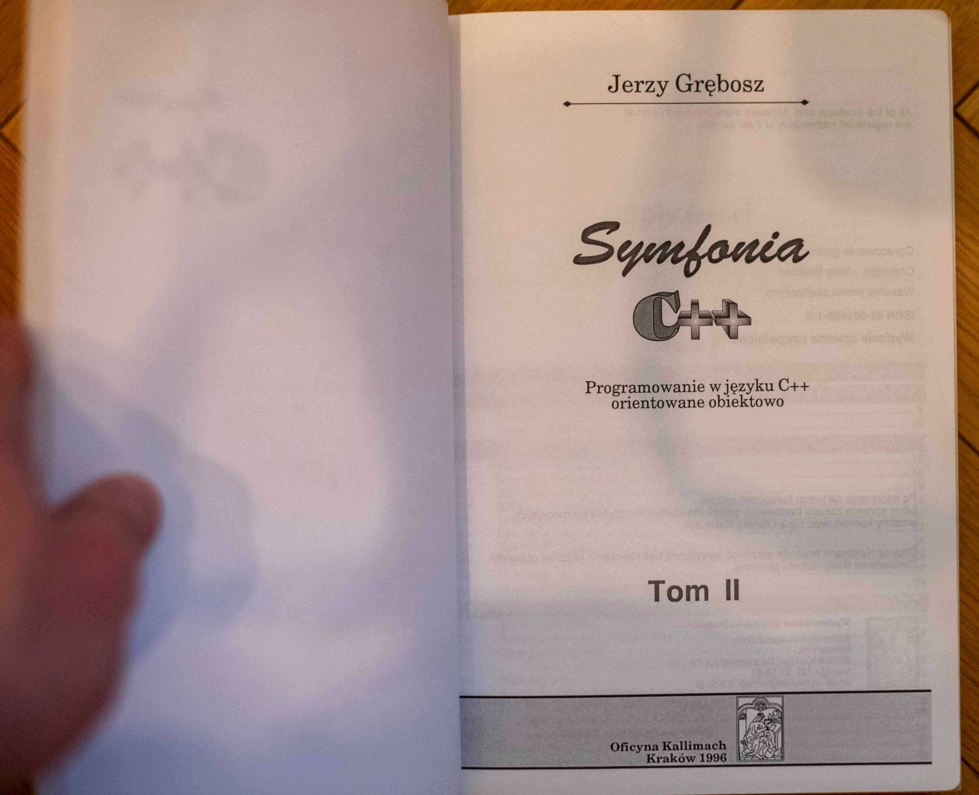 Symfonia C++ Standard – Jerzy Grębosz, Oficyna Kallimach, 2008 Tom 2