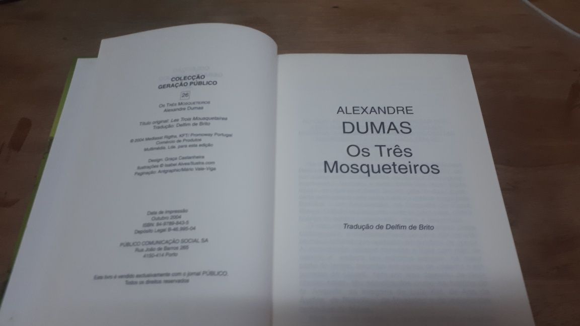 Livro Os três mosqueteiros