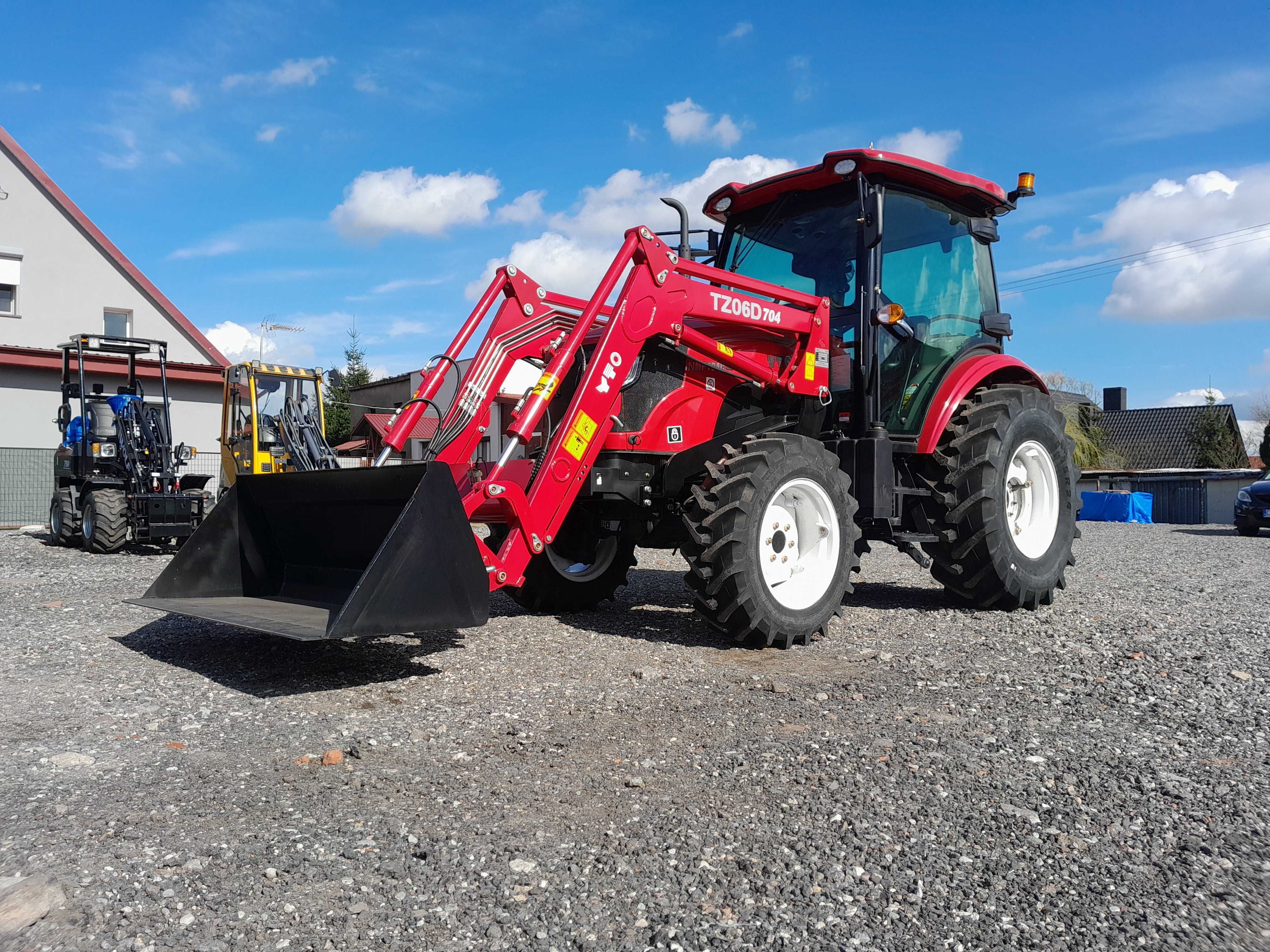 Nowy ciągnik z ładowaczem czołowym YTO NMF 704C I Doosan 70 KM