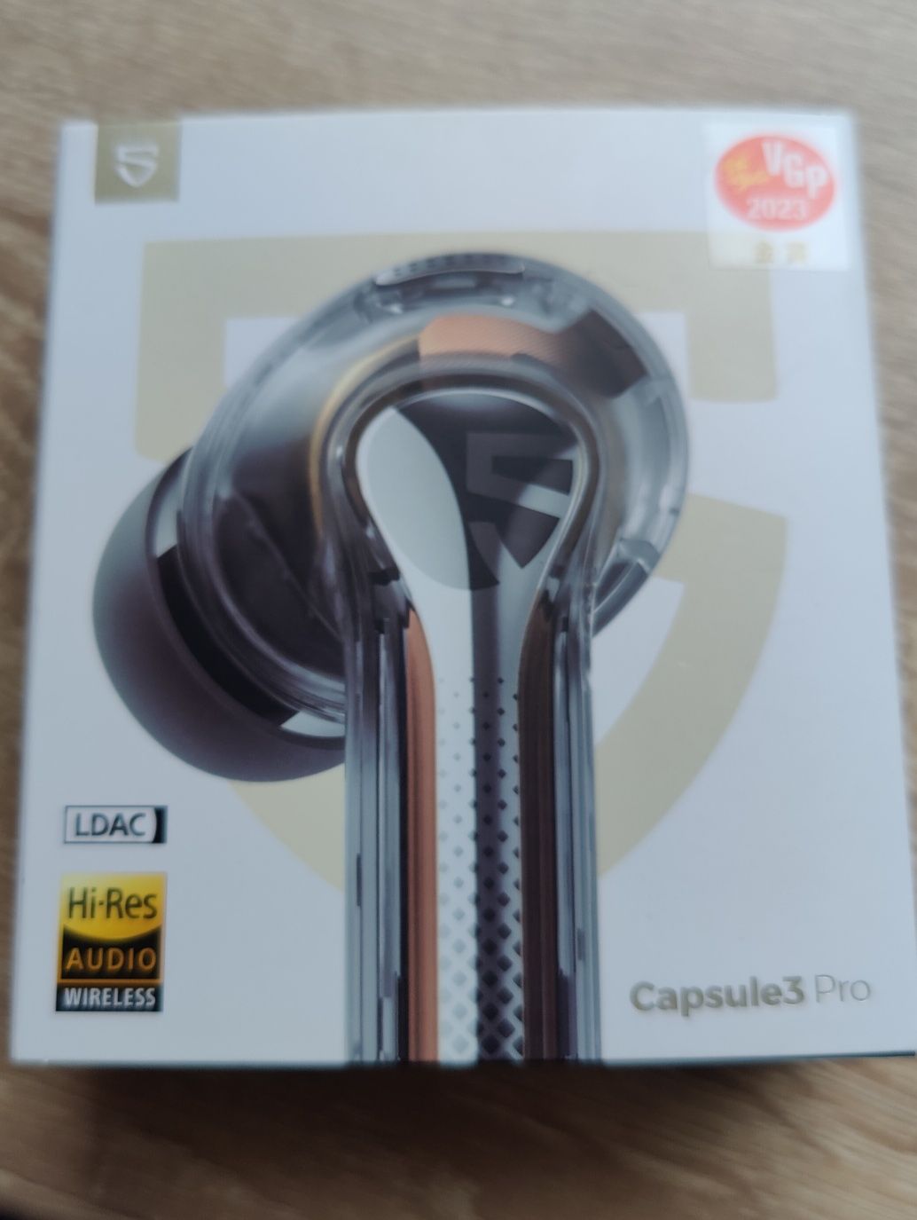 Soundpeats Capsule 3 Pro Transparentne Czarne 6 mikrofonów ANC zestaw