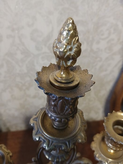 Victorian.Biass.Винтажные часы с канделябрами .