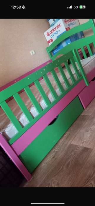 Ліжко дитяче дерево матрац в подарунок