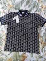 Koszulka polo Lacoste, monogram bardzo ładna granatowa rozmiar XL
