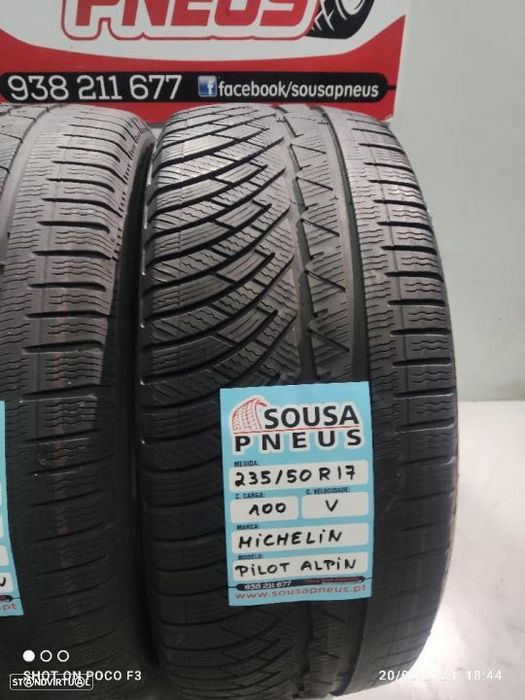 2 pneus semi novos 235-50r17 continental - oferta dos portes 100 EUROS