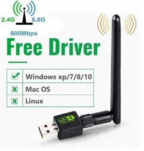 Високошвидкісний USB Wifi адаптер 2,4G/5G 11AC (600 Мбіт/с)