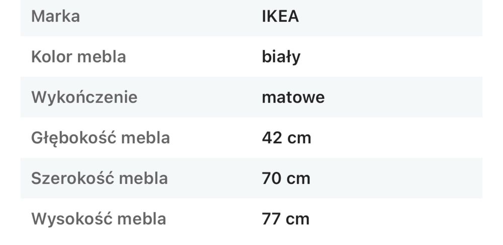Toaletka ikea biała