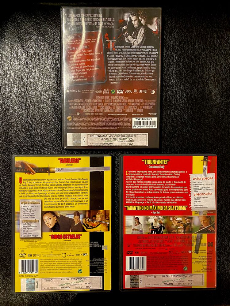 DVD Smith Psico Kill Bill  Gangs Helsing Guerra Hollywood Cinema TV