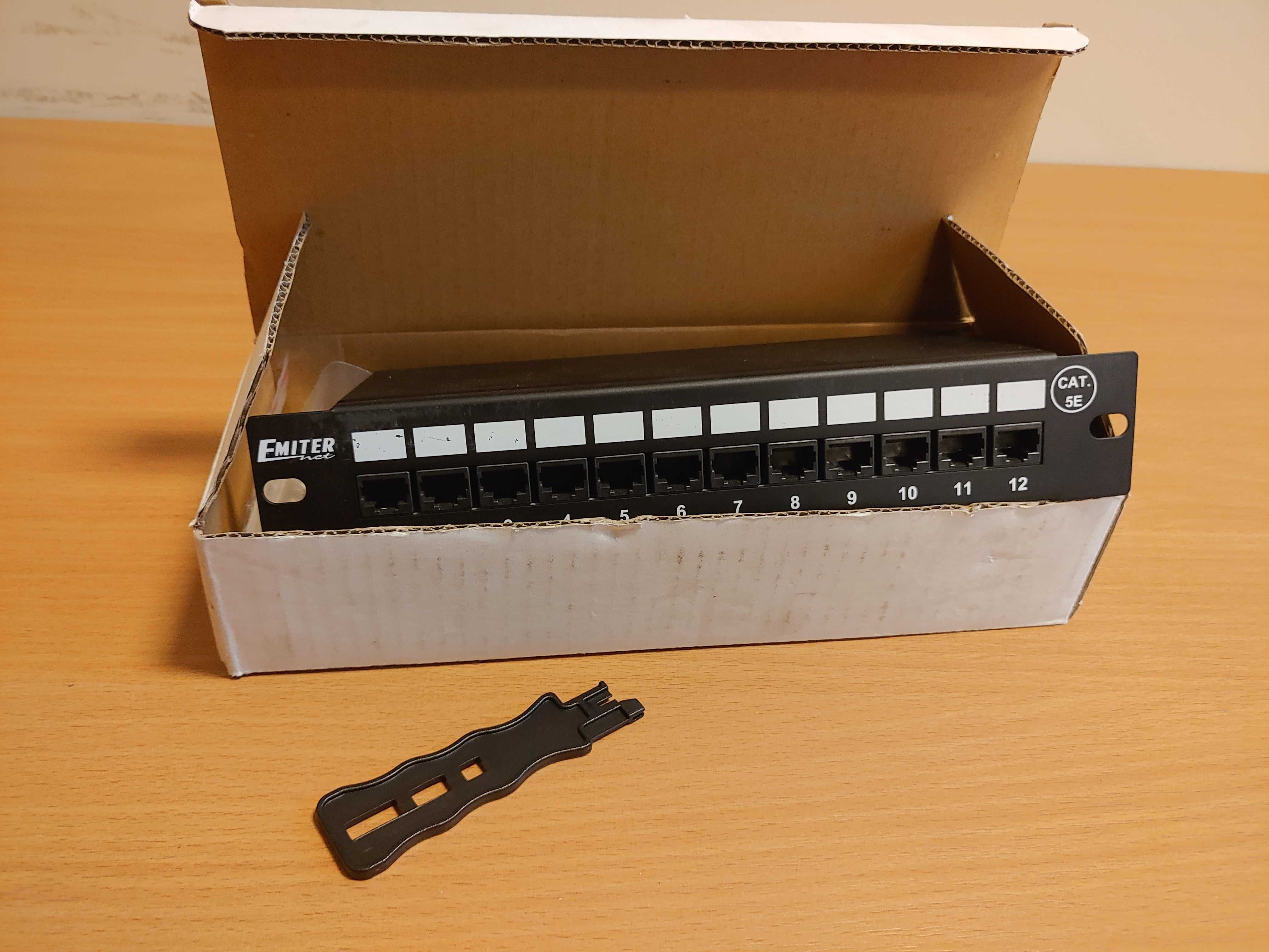 Patch panel 12 portowy do szafy 10"