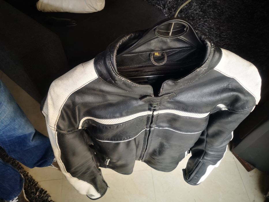Blusão motard em cabedal Casa das Peles XL