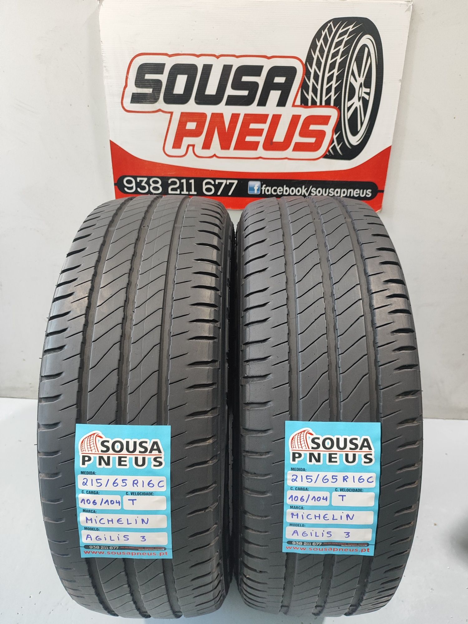 2 pneus semi novos 215-65R16C MICHELIN - Oferta dos Portes