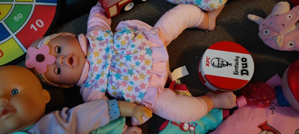 Ogromny zestaw zabawek, lalki, klocki, kuchnia, auto, ciastolina