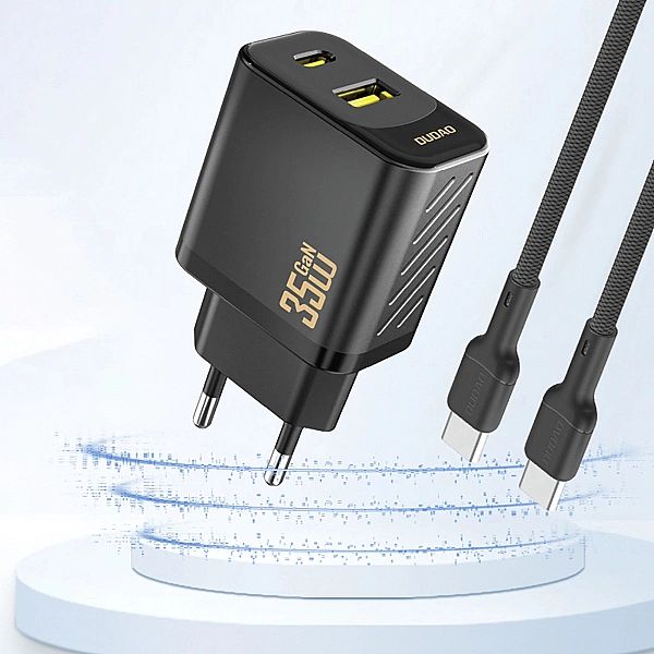 Ładowarka sieciowa Dudao A27 MaxC 35W + kabel USB-C - czarna