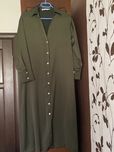 Плаття ZARA бу розмір M-L. Шовковисте колір хакі