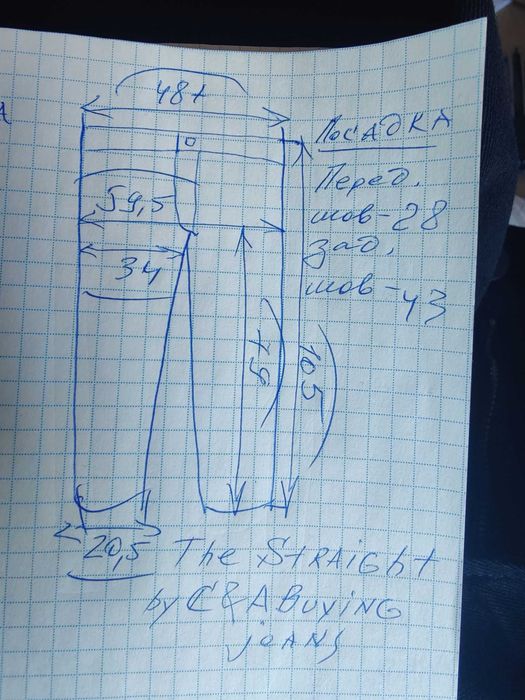 Джинсы The Straight by C&A Buying jeans Germany w38 stretch black.