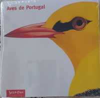 Carteira de selos de Aves de Portugal.