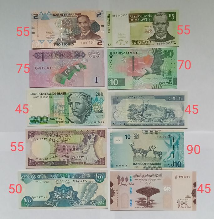 Банкноти Європи Та інші.