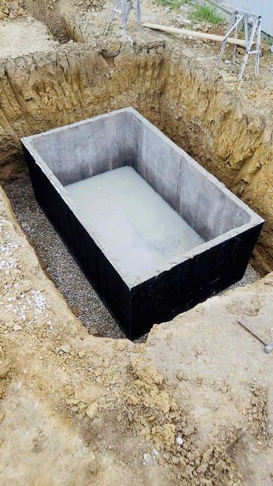 Szambo betonowe, szamba, zbiorniki na deszczówkę, zbiorniki betonowe.