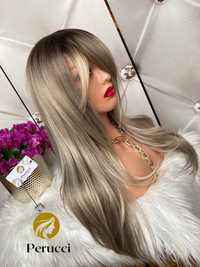 Peruka olivia silver blond popielaty jak naturalne