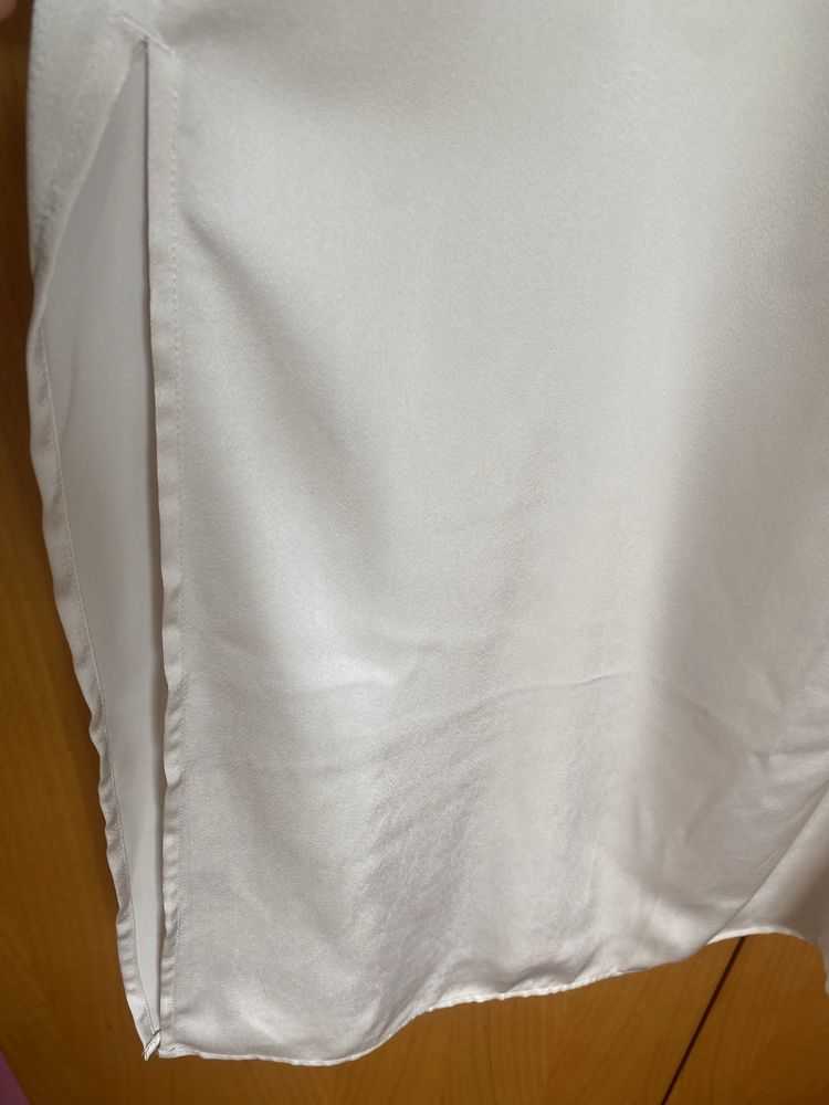 Vestido Bege Seda
