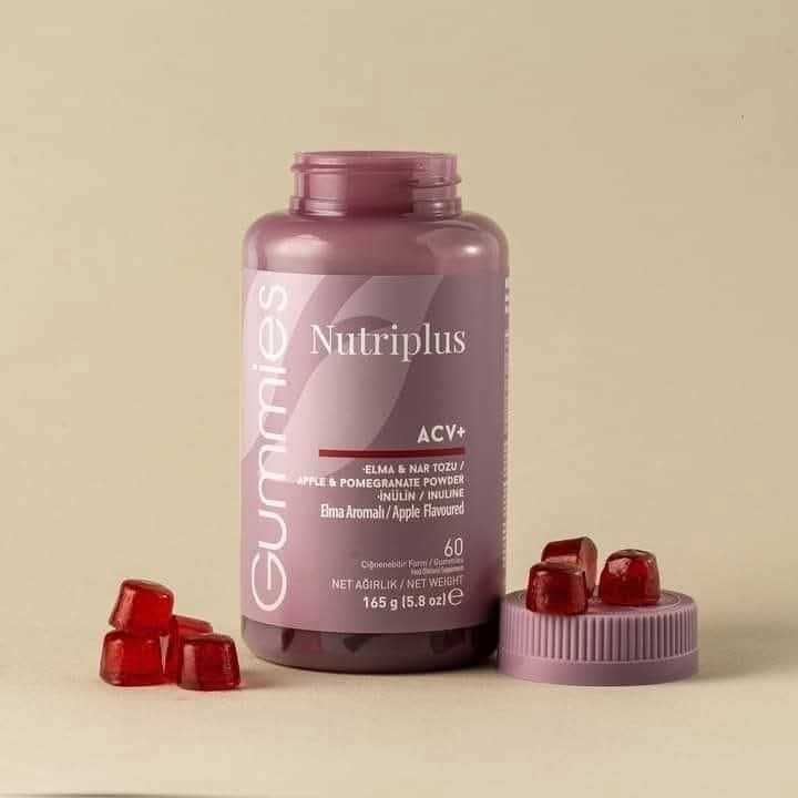 ACV Żelki z octem jabłkowym NUTRIPLUS Farmasi odchudzanie wzdęcia