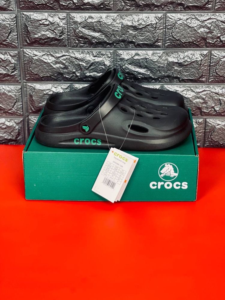 Шлепанцы Crocs мужские Сабо кроксы шлепки резиновые черные