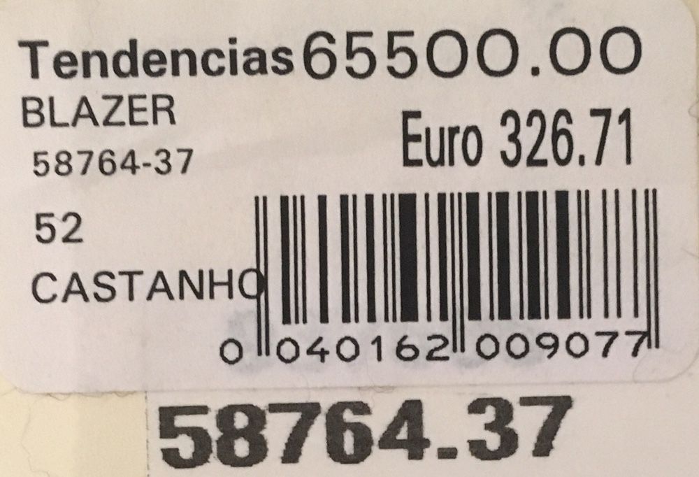 Blazer Jaguar castanho novo em lã tamanho 54