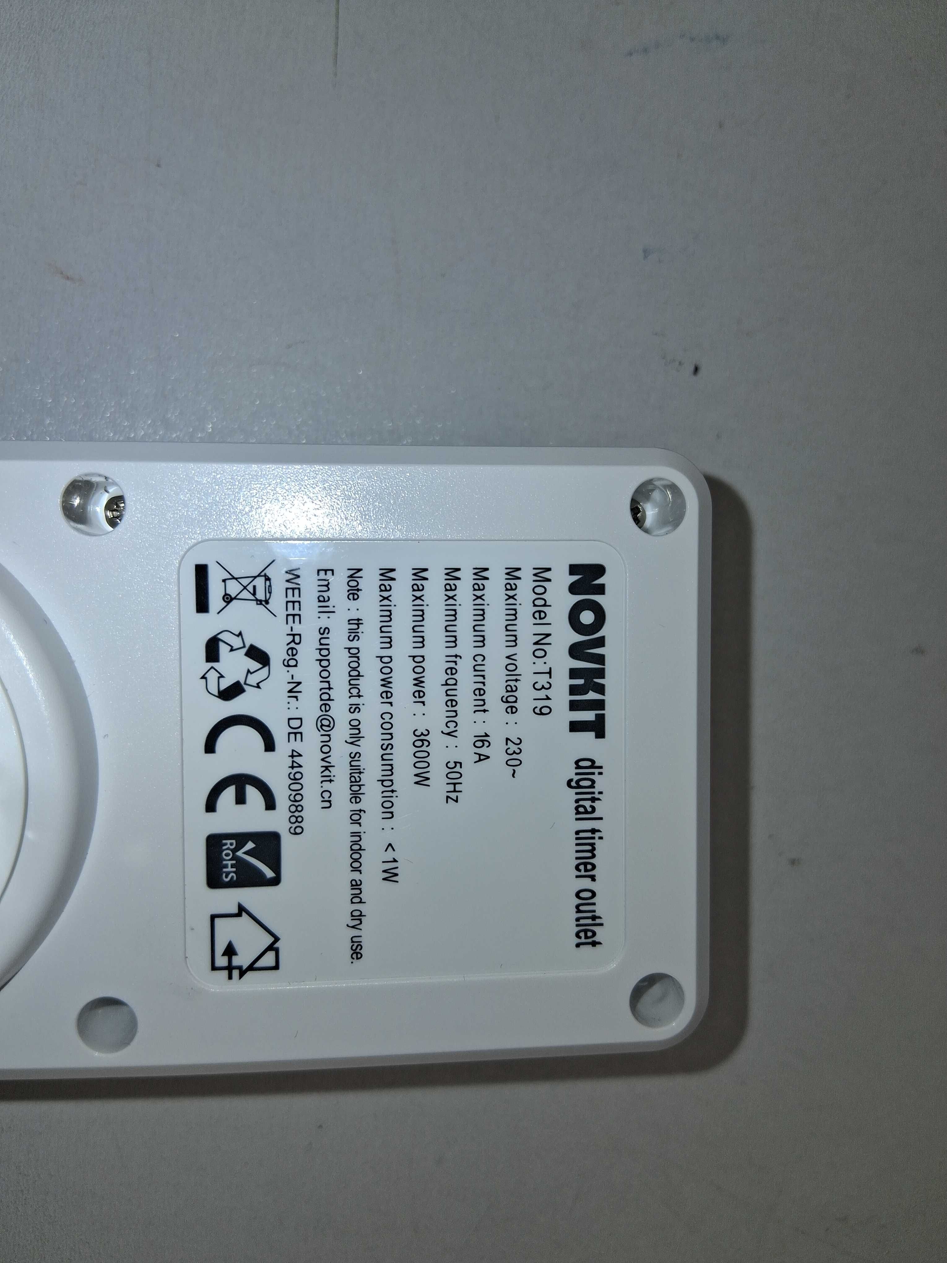 L051 Gniazdko Z Programatorem Czasowym T319 Novkit 3680W