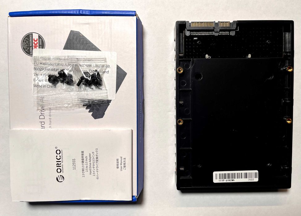 Кишеня для накопичувача 2.5” → 3.5” ORICO 1125SS (чорна)