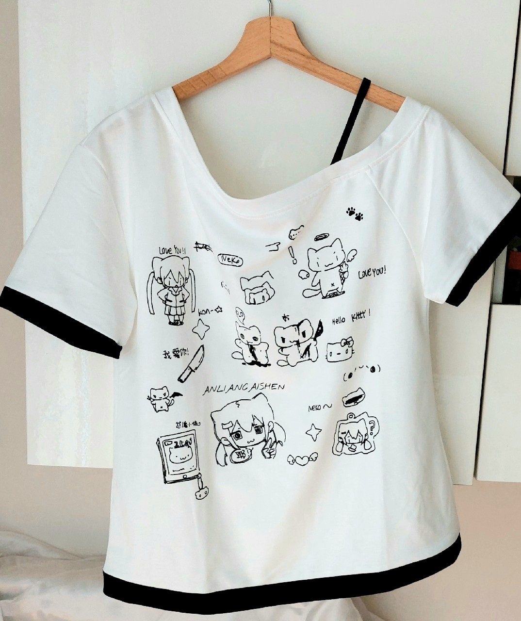 Koszulka T-shirt r.38/40 M/L nowa Y2k Harajuku Kawaii kreskówka Lato