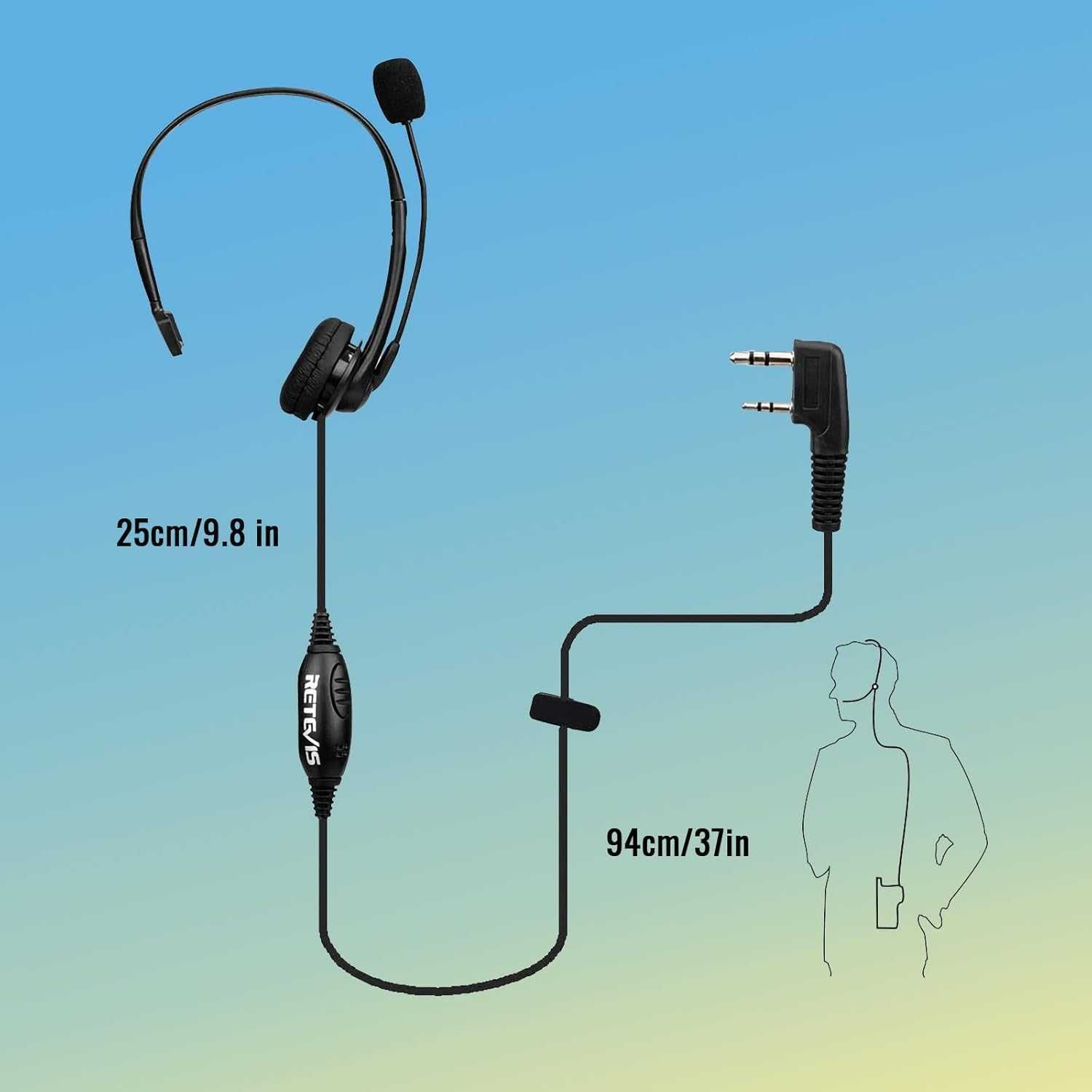 Zestaw słuchawkowy Retevis do walkie talkie SPP744