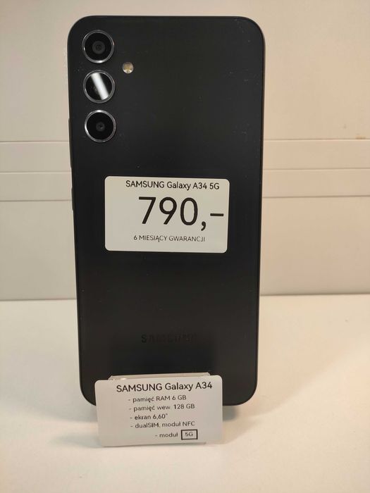 Samsung Galaxy A34 5G 6/128 Graphite Czarny