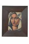 TAMARA De Łempicka - Portret Kobiety w Białym Turbanie - Obraz Olejny