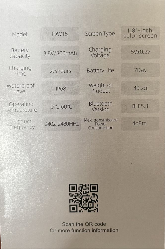Smart Watch IDW15