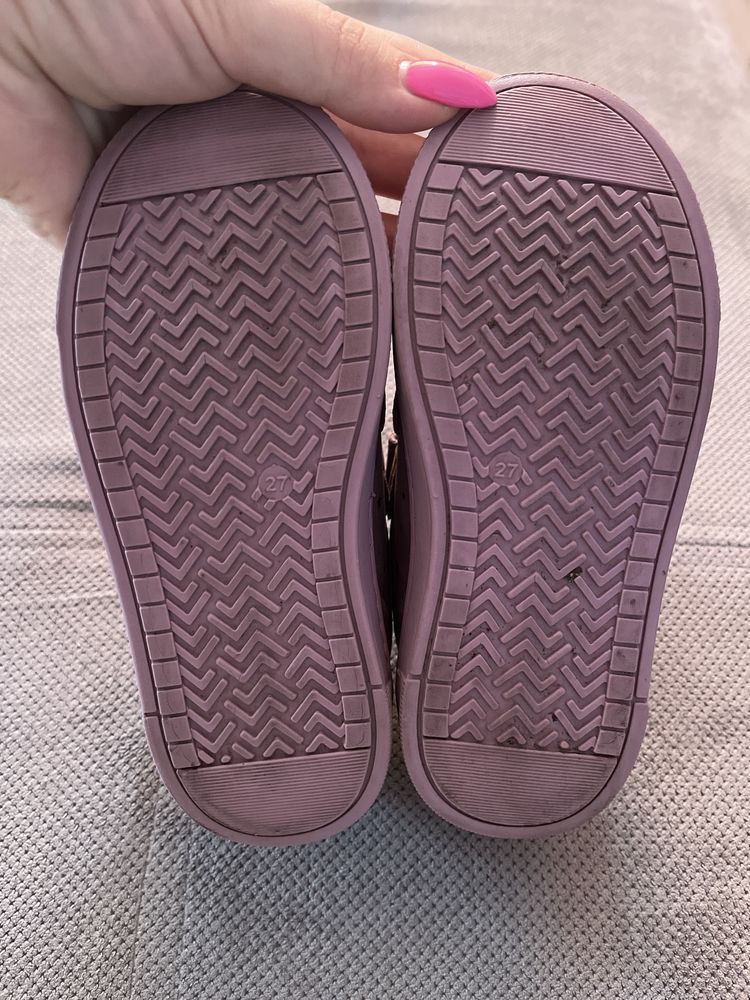 skórzane sneakersy Lasocki fioletowe półbuty dziewczynka 27