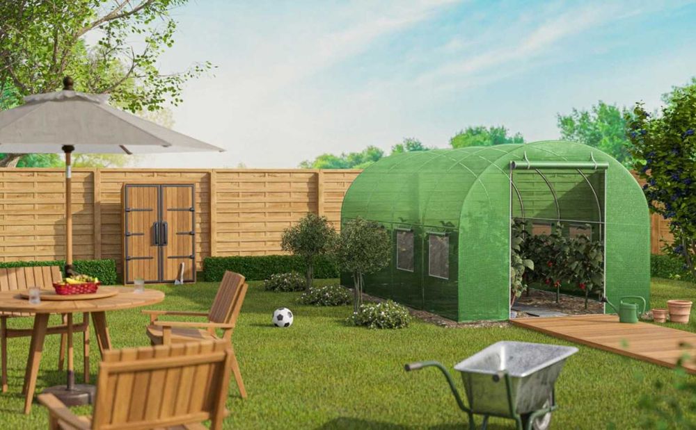 Теплиця з металевим каркасом 10м2 (4 x 2,5 х 2 м) Польща