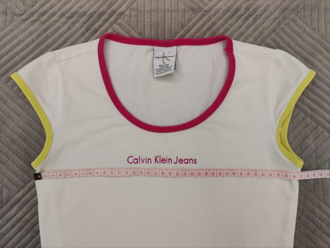 Biała oryginalna koszulka t-shirt CALVIN KLEIN rozmiar M