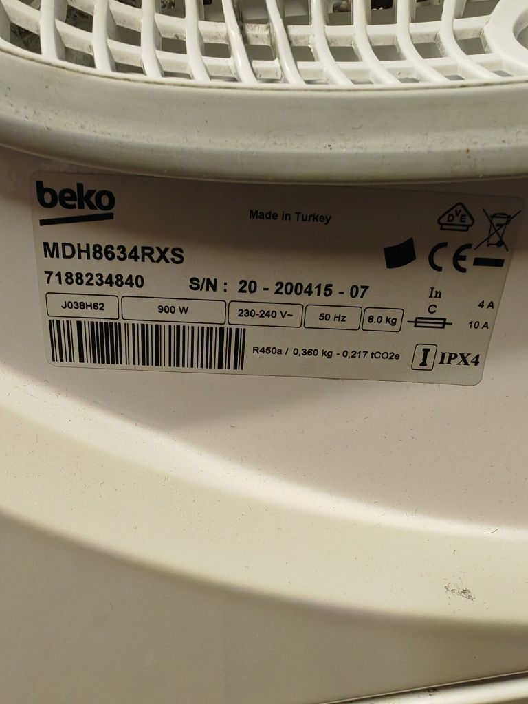 Sprawna Suszarka z pompą ciepła Beko wsad 8 kg użytkowana 3 lata
