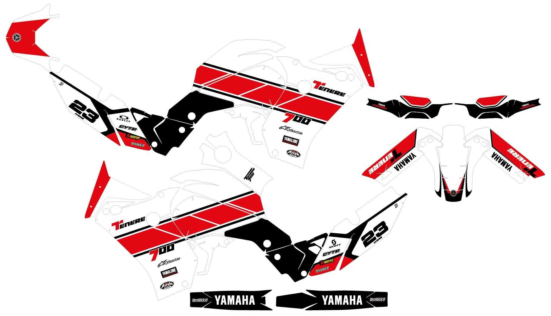 Kit Autocolantes Yamaha Tenere 700