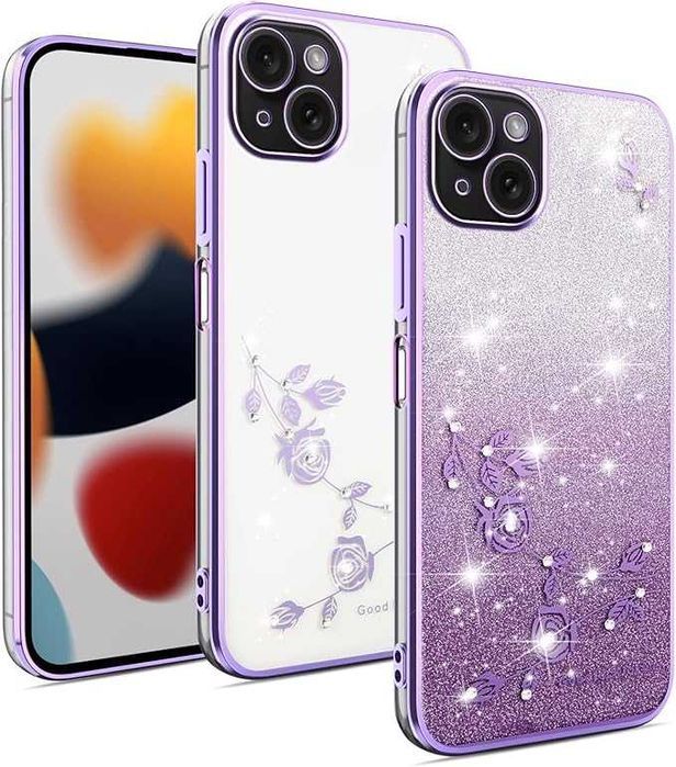 Etui Case Plecki z brokatem do iPhone'a 15 Plus,ultracienkie (248b)