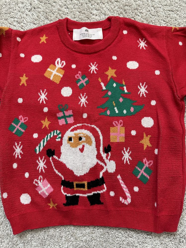 Sweter świąteczny H&M 98/104 Unisex