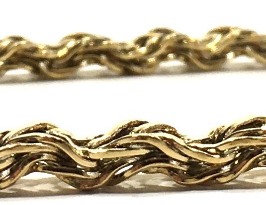 Złoty, męski łańcuszek spl. Armenia•bita próba 585•pozłacany 14K